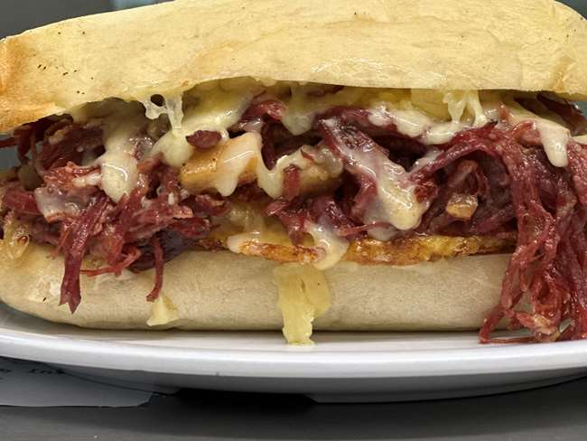 Corned Beef Hash & Egg Melt 