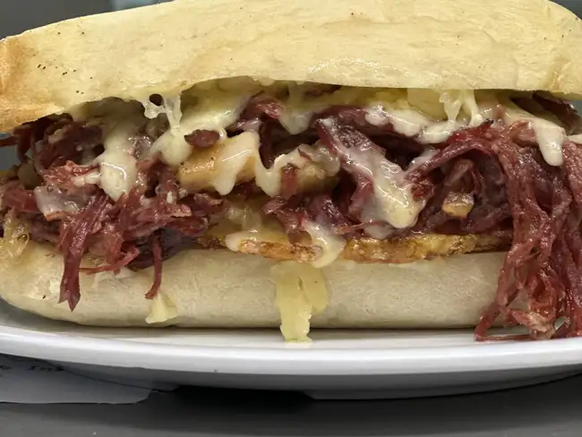 Corned Beef Hash & Egg Melt 